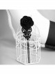 Gothic Vampire Retro Fashion Black Rose Lace Tassel Fabric Female Brooch