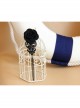Gothic Vampire Retro Fashion Black Rose Lace Tassel Fabric Female Brooch
