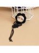 Gothic Vampire Retro Fashion Black Rose Lace Tassel Fabric Female Brooch