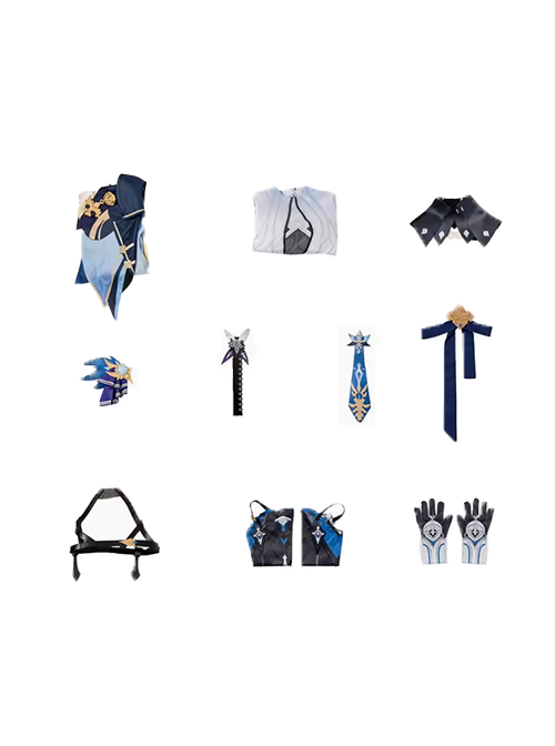 Game Genshin Impact Eula Halloween Cosplay Design 2 Costume Full Set