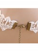Bride Fashion Baroque Retro Individuality White Pearl Lace Female Choker