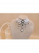 Bride Fashion Baroque Retro Individuality White Pearl Lace Female Choker