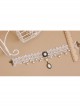 Lolita Retro Fashion Baroque Bride Bridesmaid White Lace Pearl Female Choker