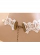 Lolita Retro Fashion Baroque Bride Bridesmaid White Lace Pearl Female Choker