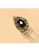 Gothic Retro Fashion Vampire Black Lace Leopard Print Drop Pearl Female Bracelet With Ring One Chain