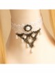 Baroque Retro Fashion White Pearl Lace Bride Female Choker