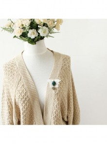 Personality Baroque Handmade Love Dark Green Rose Flower White Lace Retro Fashion Female Brooch