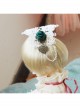 Personality Baroque Handmade Love Dark Green Rose Flower White Lace Retro Fashion Female Brooch
