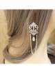 Vintage Baroque Bride Fashion White Lace Artificial Pearl Tassel Long Female Earrings