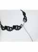 Gothic Fashion Retro Simple Black Tassel Flowers Lace Female Choker