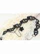 Gothic Fashion Retro Simple Black Tassel Flowers Lace Female Choker