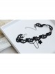 Gothic Fashion Retro Simple Black Tassel Flowers Lace Female Choker