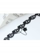 Gothic Fashion Retro Simple Black Tassel Flowers Lace Female Choker