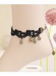 Gothic Fashion Retro Simple Star Black Lace Female Anklet