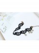 Gothic Fashion Retro Simple Star Black Lace Female Anklet