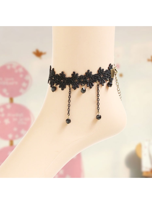 Buy Nicute Fashion Black Love Pendant Anklet Lace Ankle Bracelets Foot  Jewelry for Women and Girls Online at desertcartINDIA