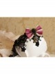 Handmade Fashion Cute Female Retro Love Black Lace Flower Purple Bow Love Female Anklet