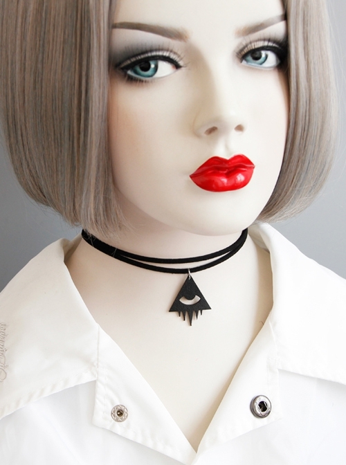 Gothic Fashion Black Butterfly Rose Flower Gemstone Retro Palace Lace Female Choker