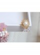Fashion Pink Flower White Artificial Pearl Crystal Princess Lace Bracelet With Ring One Chain
