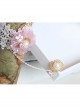 Fashion Pink Flower White Artificial Pearl Crystal Princess Lace Bracelet With Ring One Chain
