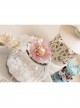 Fashion Pink Flower White Artificial Pearl Crystal Princess Lace Bracelet With Ring One Chain