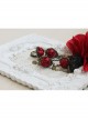 Bride Bridesmaid Retro Fashion Exaggerated Red Rose Flower Female Bracelet With Ring One Chain