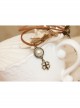 Casual Brown Velvet Rope Pearl Four-Leaf Clover Female Fashion Retro Straw Rope Anklet