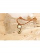Casual Brown Velvet Rope Pearl Four-Leaf Clover Female Fashion Retro Straw Rope Anklet