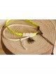 Fashion Retro Personality Yellow Braided Rope Spider Female Anklet