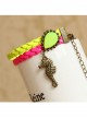 Fashion Retro Personality Fluorescent Color Rose Red Braided Rope Spider Female Anklet