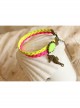 Fashion Retro Personality Fluorescent Color Rose Red Braided Rope Spider Female Anklet