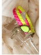 Fashion Retro Personality Fluorescent Color Rose Red Braided Rope Spider Female Anklet