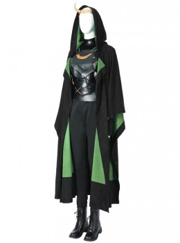 TV Drama Loki Female Loki Sylvie Lushton Design 3 Halloween Cosplay Costume Black Cloak