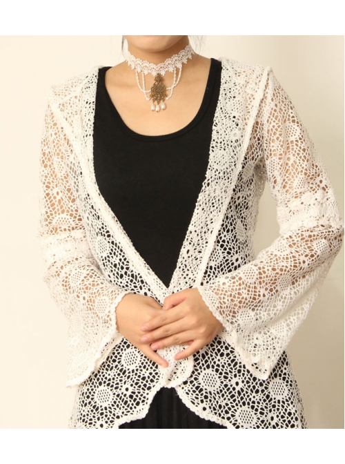 Bride Wedding Fashion Baroque White Retro Lace Pearl Tassel Female Choker