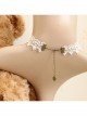 Bride Wedding Fashion Baroque White Retro Lace Pearl Tassel Female Choker
