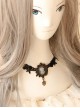 Retro Fashion Elegant Simple Beauty Head Love Black Lace Female Choker