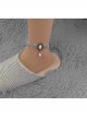 Grey Retro Fashion Rose Flower Palace Lace White Pearl Female Anklet