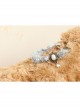 Grey Retro Fashion Rose Flower Palace Lace White Pearl Female Anklet