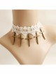 Bride Marry Cross Wedding Dress Retro Fashion Female White Lace Necklace