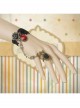 Vampire Retro Court Gothic Fashion Handmade Black Lace Ruby Female Christmas Party With Ring Bracelet