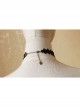 Gothic Retro Fashion Black Tassel Bow Rose Flower Lace Female Choker