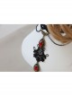 Gothic Vampire Retro Fashion Black Lace Tassel Flower Ruby Female Choker