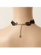 Gothic Vampire Retro Fashion Black Lace Tassel Flower Ruby Female Choker