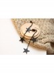 Gothic Black Stars Trend Tassels Retro Fashion Female Earrings