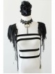 Gothic Fashion Retro Black Lace Rose Flower Female Chain Tassel Choker