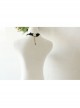 All-Match Retro Fashion Gothic Female Love Black Hollow Lace Swan Long Necklace