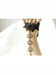 Retro Fashion Queen Bride Bridesmaid Punk Gothic Love Black Lace Gemstone Female Choker