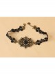 Devil Gothic Retro Exaggerated Fashion Black Lace Flower Cobweb Female Choker