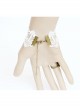 Retro Fashion Personality Red Rose Flower White Lace Female With Ring Bracelet