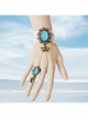 Romantic Love Sea Retro Fashion Bow Sapphire White Lace Bow Bunny Female With Ring Bracelet